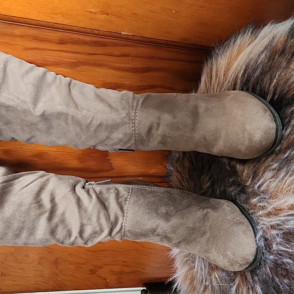 Impo Odom II Microsuede Stretch Tall Shaft Boots 6.5 Gray-ish